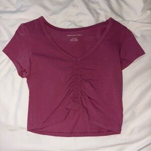 american eagle pink crop top